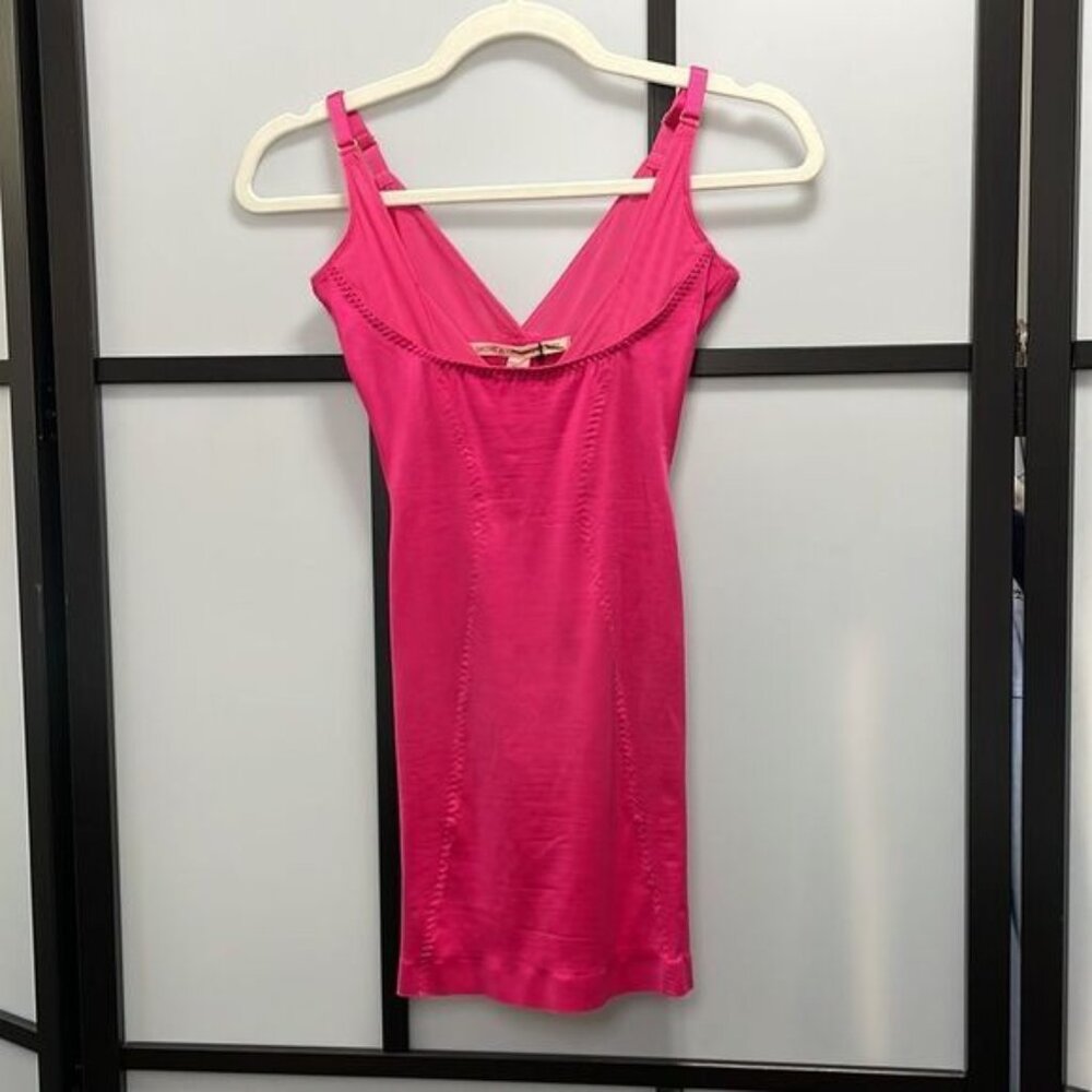 Vintage Y2k NWT Victorias Secret Fuchsia Pink Fitted Silk Slip Lingerie